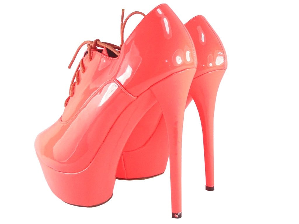 STILETTO BATAI NEONINĖS ORANŽINĖS SPALVOS - 3