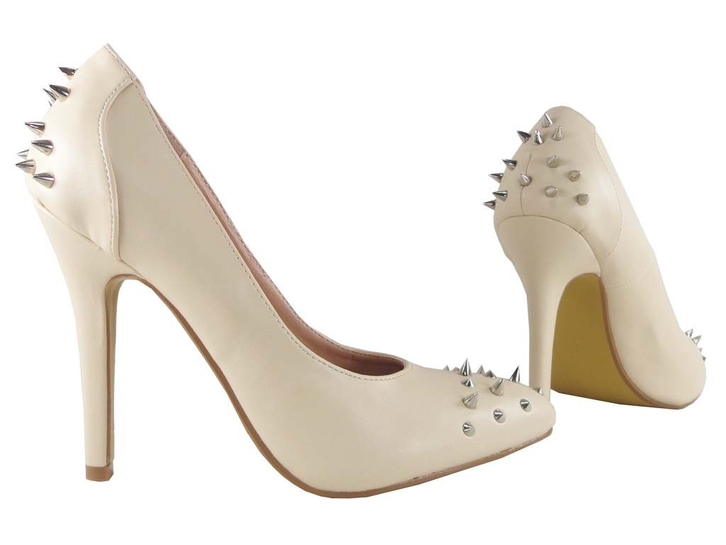 Classic spiked ecru pins - 3