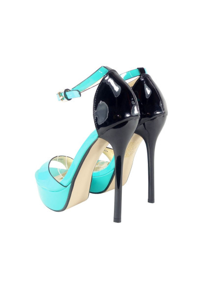 Green mint sandal pins on the platform - 4