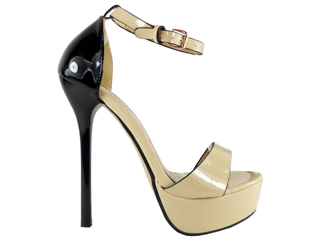 SMILŠKRĀSAS STILETTO PLATFORMAS SANDALES SIKSNA - 1