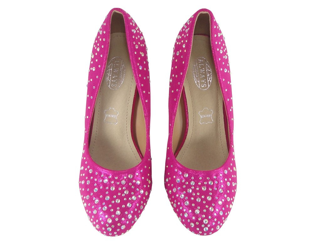Rozā cirkonija stiletto kurpes - 2