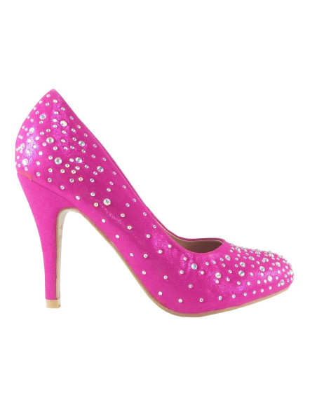 Rosa Pumps mit Zirkonen - 1