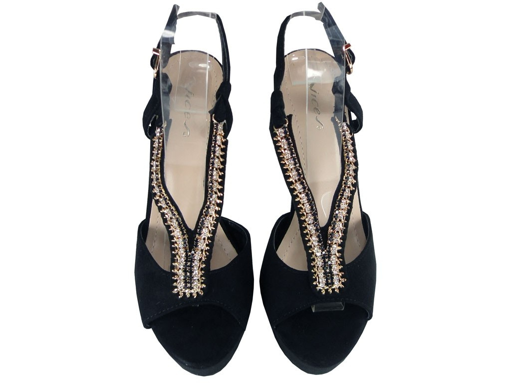 MELNAS STILETTO PLATFORMAS SANDALES SIKSNA - 4