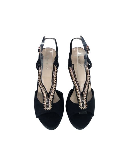 MELNAS STILETTO PLATFORMAS SANDALES SIKSNA - 4
