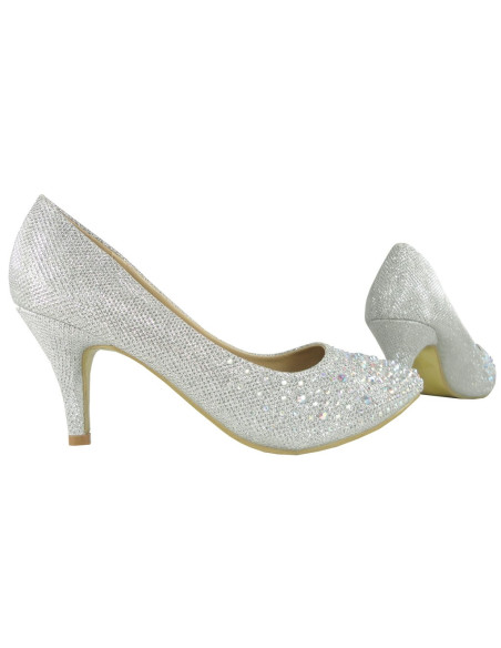 LOW PINS WITH ZIRCONIA SILVER SHUTTLES - 2