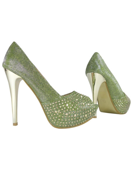 Olive green pins on a zirconium platform - 3