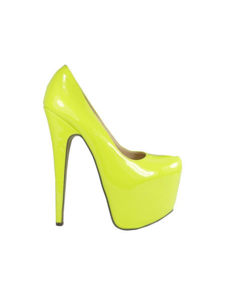 ŻÓŁTE WYSOKIE SZPILKI NA PLATFORMIE HIHG HEELS