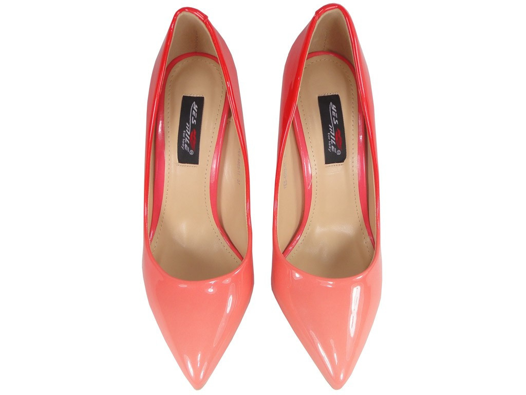 Sarkani ombre stiletto papēži - 2