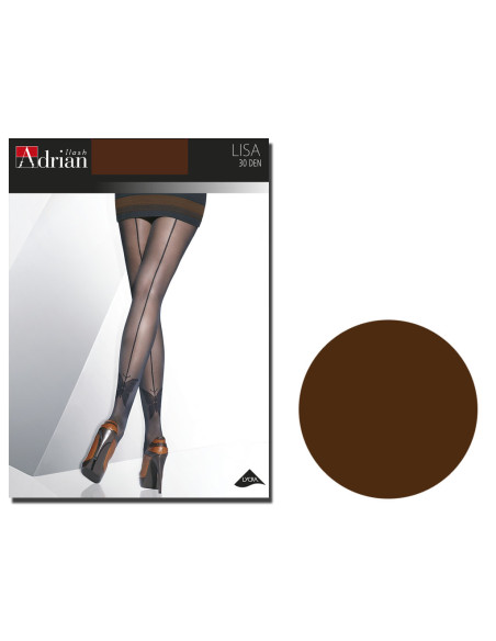 Adrian 30 Den Strumpfhose mit einer Naht am Rücken - 3