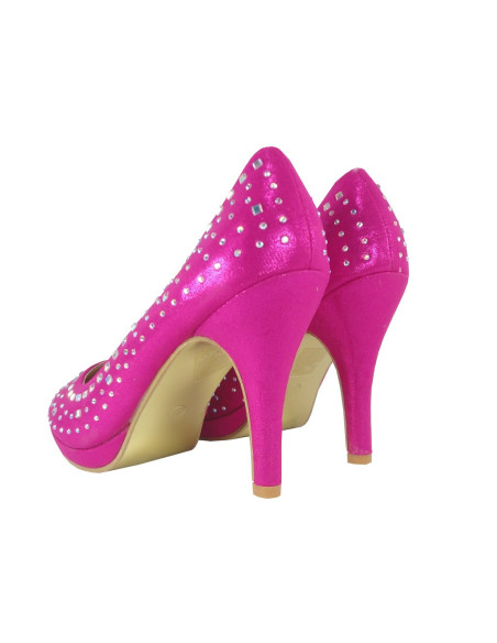 Rosa Pumps mit Zirkonen - 4