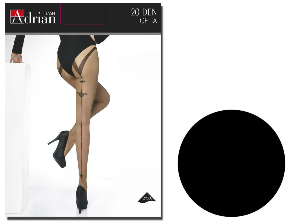 20 Denier Strumpfhose mit Nähten auf der Rückseite Celia Adrian - 4