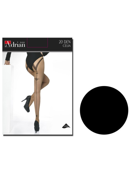 20 collants bas avec couture au dos Celia Adrian - 4