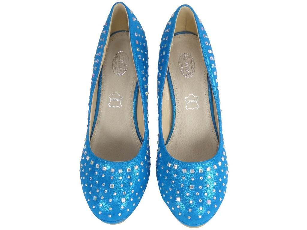 Mėlyni platforminiai bateliai - 2