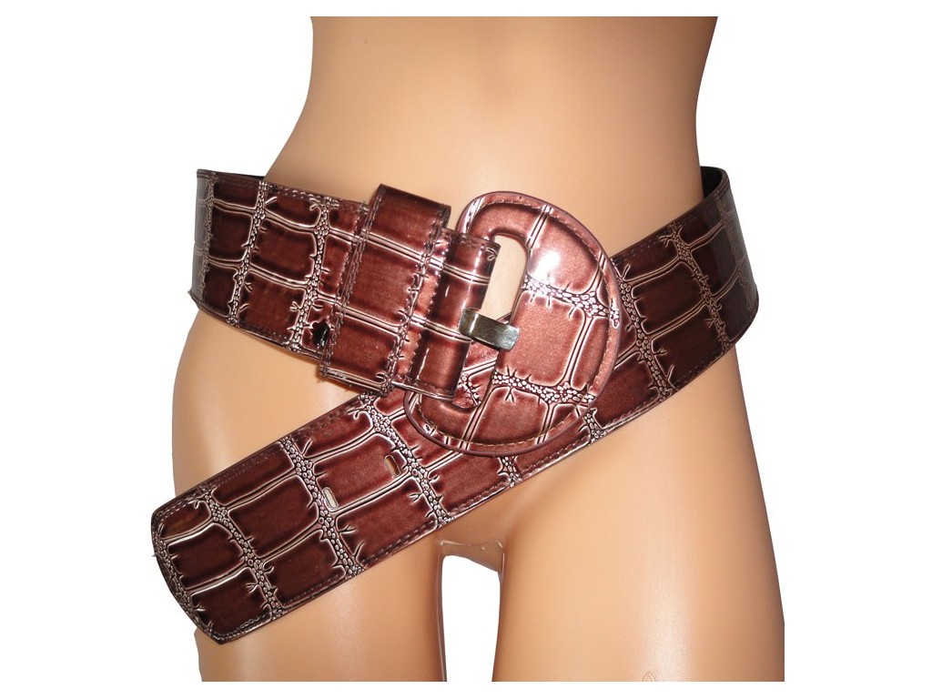 WIDE BROWN BROWN BELT HIP - 1