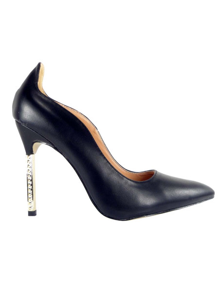 STILETTOS MELNI MATĒTI BUTY STILETTO EKO ĀDA - 1