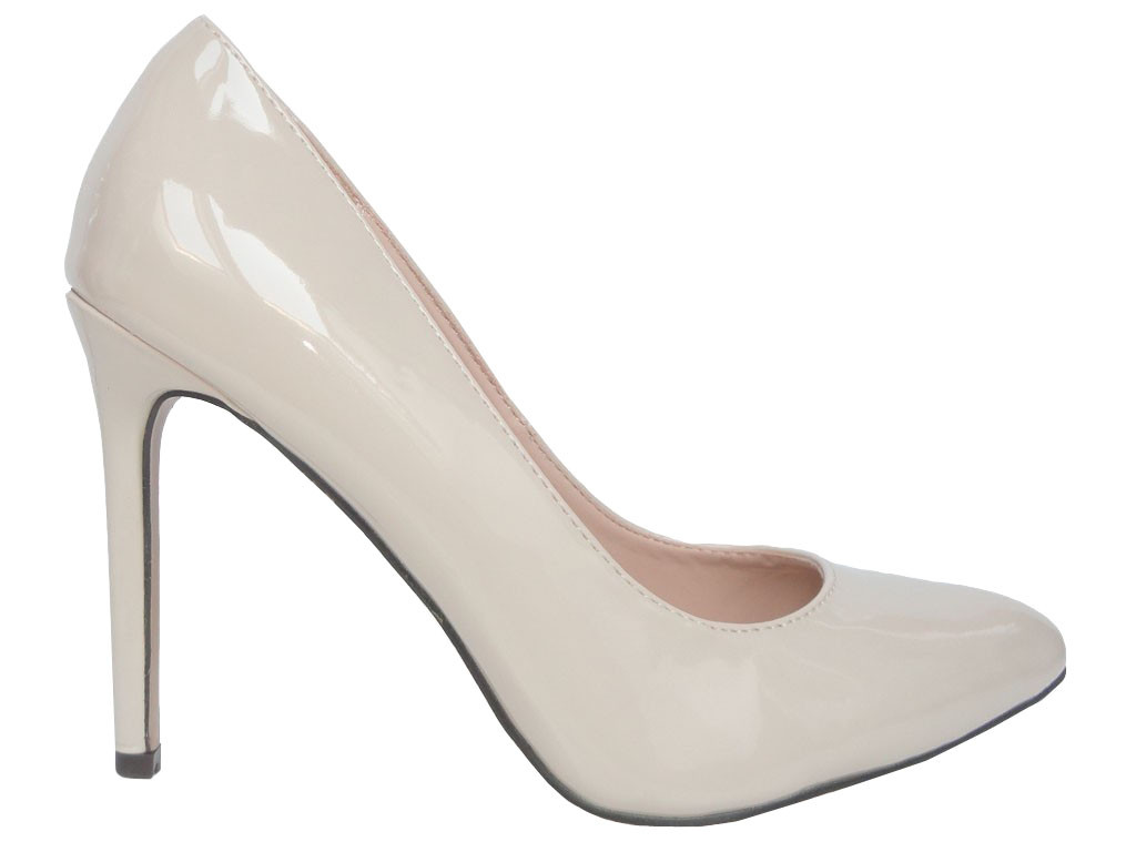 Stilettos ecru bēšs bēšs miesas krāsas smails - 1