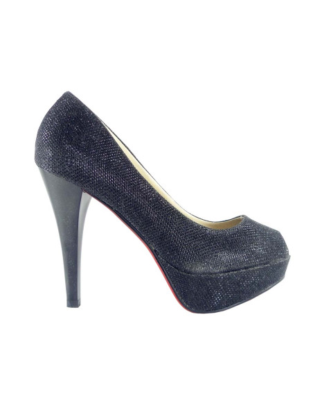 BLACK BUTY BROKĀTA STILETTOS AR ZEMU PLATFORMU - 1
