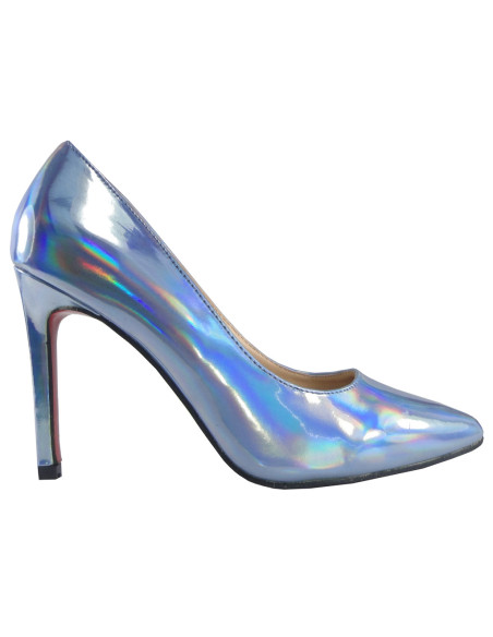 BUTY SZPILKI SREBRNE METALIZOWANE WYSOKIE