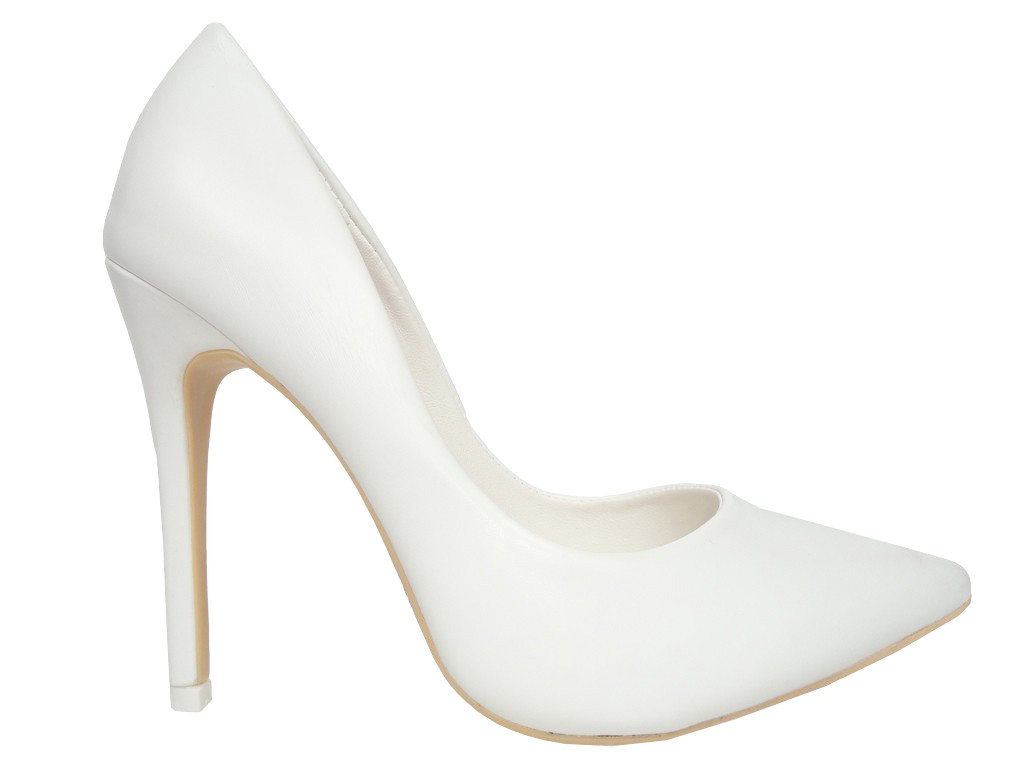 Epingles hautes classiques, navette blanc mat - 1