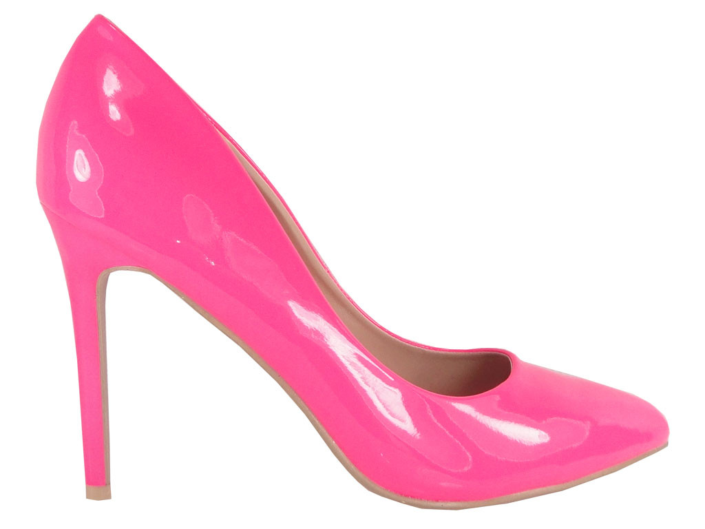 BUTY RÓŻOWE NEONOWE SZPILKI OBUWIE DAMSKIE