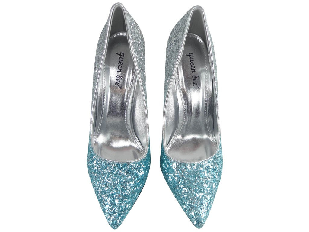 "Stiletto" brokato ombre atspalvio mėlyna spalva - 2