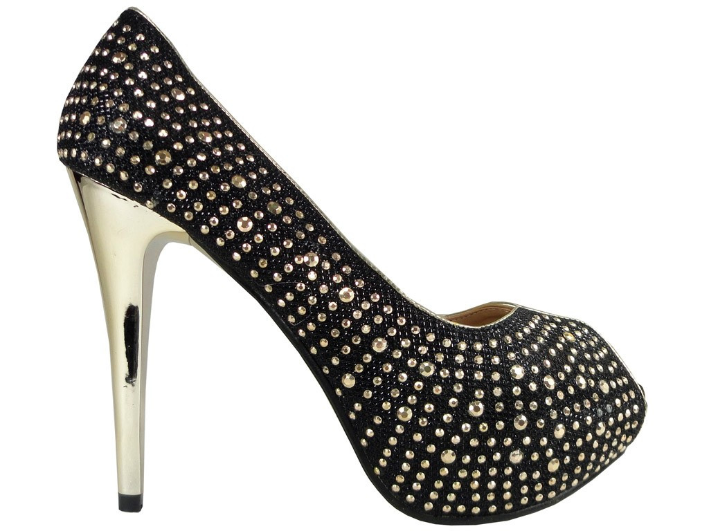 TOCURI NEGRE PE PLOTFORM GLITTER STUDS - 1