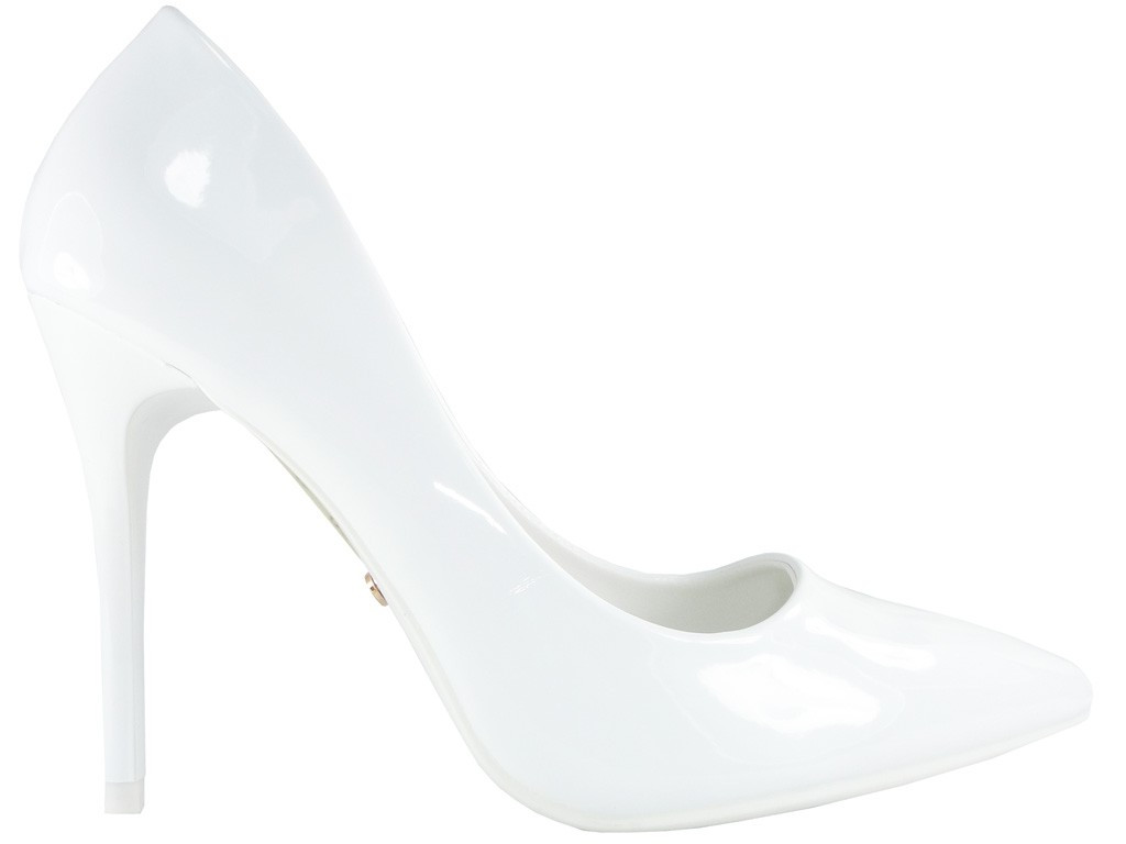 ÉPINGLES BLANCHES CHAUSSURES DE MARIAGE NAVETTE - 1