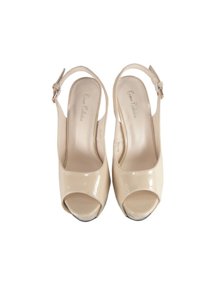 TOCURI ÎNALTE VĂRUIT ECRU BEIGE - 4
