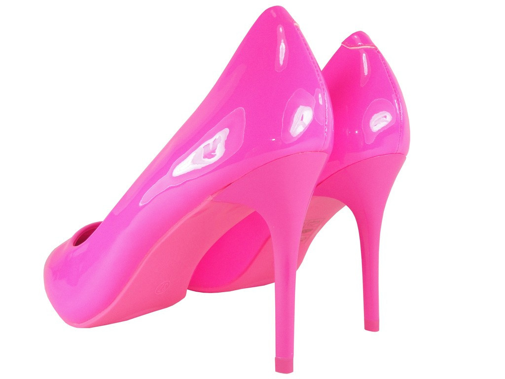 Pink neon pins lacquered boots - 4