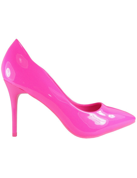Stiletto rozā neona lakoti apavi - 1