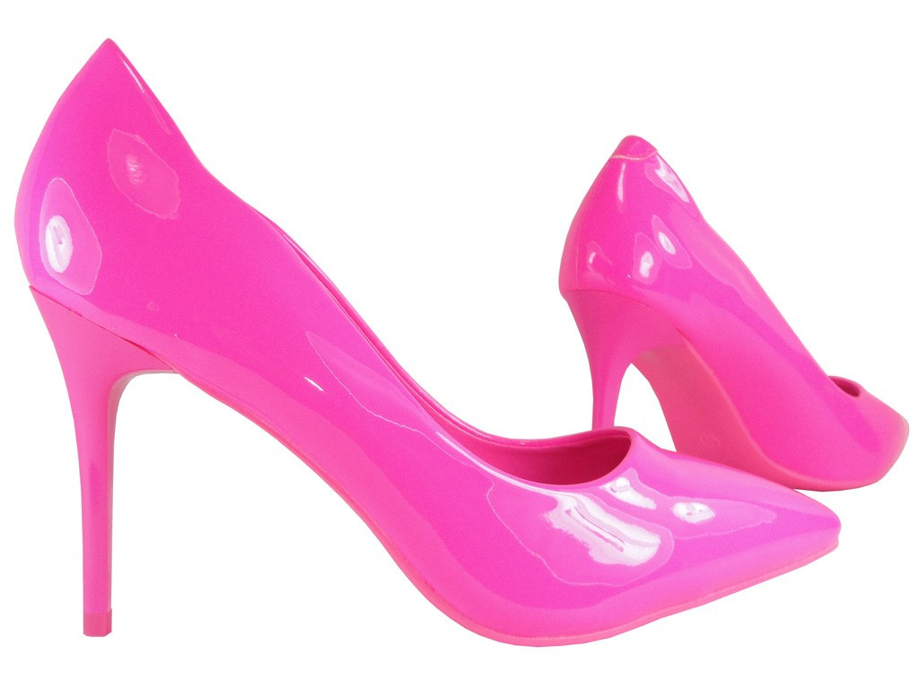 Pink neon pins lacquered boots - 3