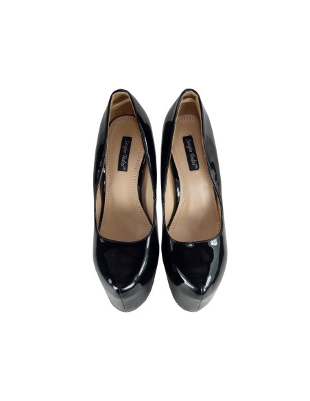 CZARNE SZPILKI PLATFORMIE HIGH HEELS