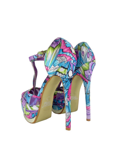 Bunte High Heels und Plateausandalen - 4