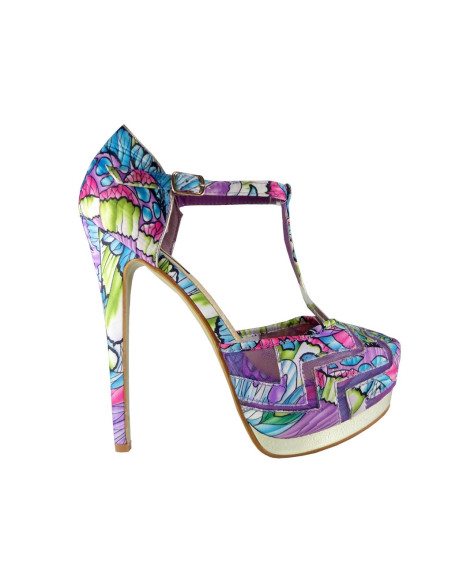 Bunte High Heels und Plateausandalen - 1