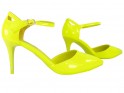 Neon yellow pins with an ankle strap - 3
