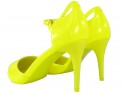 Neon yellow pins with an ankle strap - 4