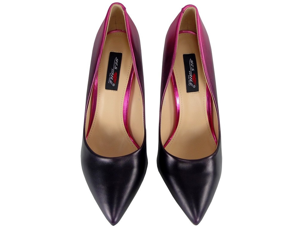 PINK BURGUNDY MATT OMBRE PINS - 4