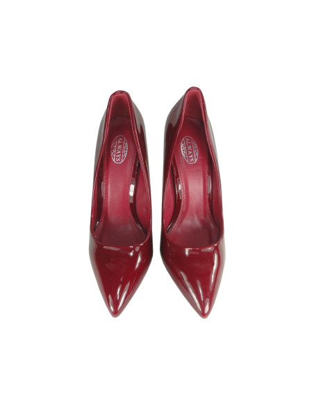 MAROON CHERRY HEELED BOOTS - 4