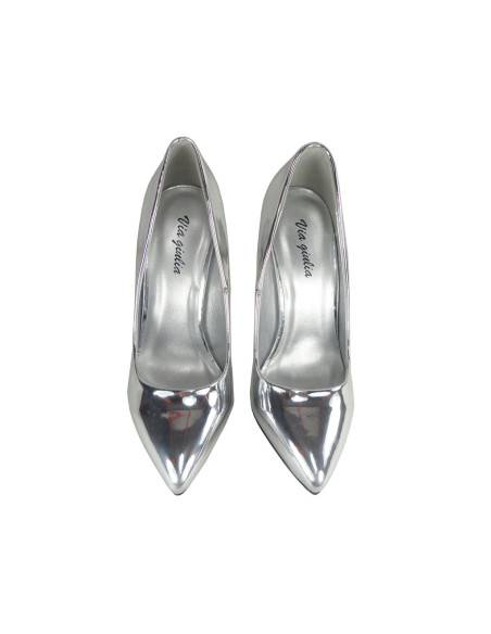 SUDRABA SPOGUĻSTIKLIŅI BUTY HEEL - 4