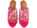 Papuci transparenti roz pentru femei, pe toc - 2