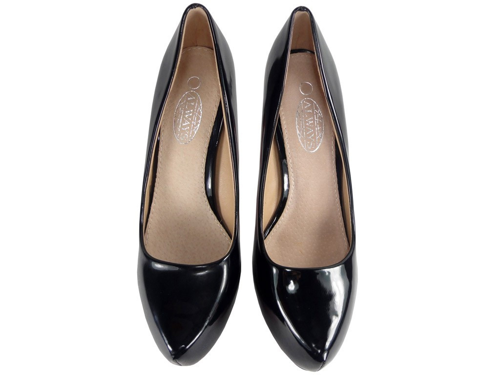 Pantofi cu toc negru pentru femei - 4