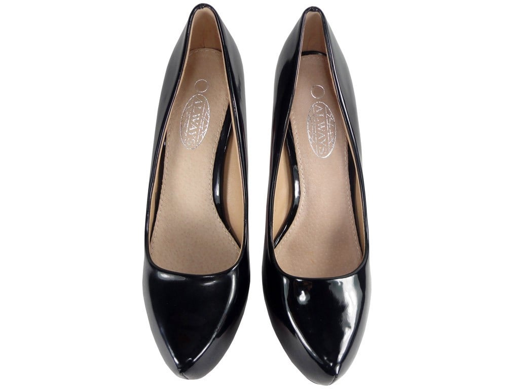 SCHWARZE PINS DAMENSCHUHE LACKIERT - 4
