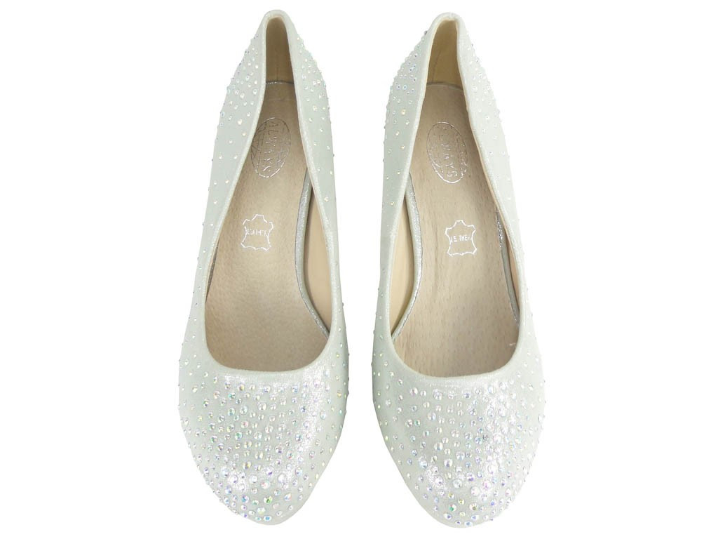 Platform pins silver with zirconia - 2