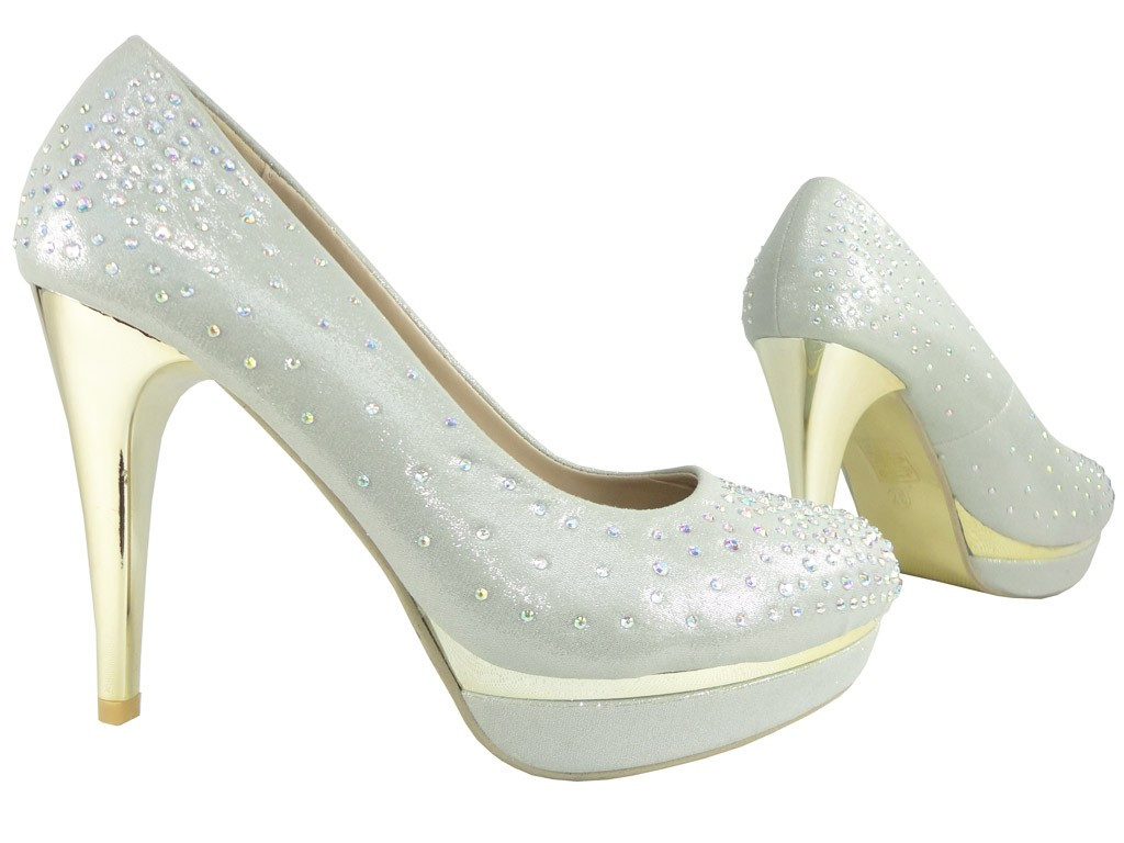 Platform pins silver with zirconia - 3