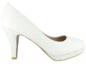 OUTLET WHITE LACE LOW HOCHZEITSSCHUHE - 1