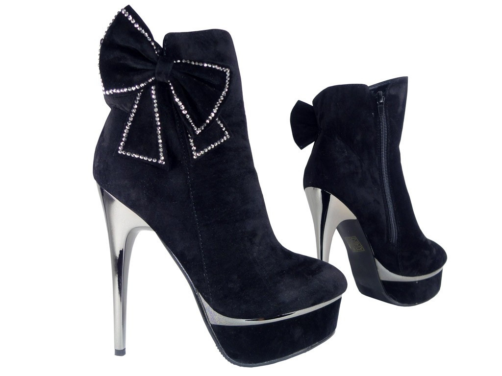 FEKETE SUEDE BOKAZSAK, TÁLPALFORMÁVAL - 2