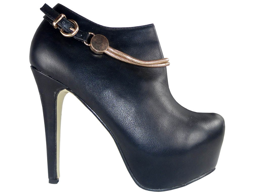 BOTTES EN CUIR ÉCO NOIR MAT - 1