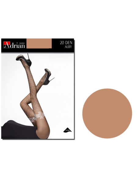 Les collants d'Adrian Alby comme des bas à pois. - 3