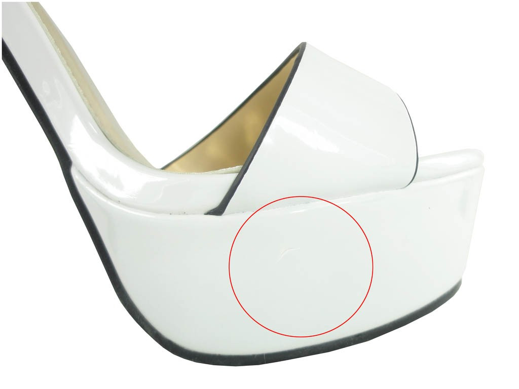 OUTLET BALTAS PLATFORMAS STILETTO SANDALES - 5