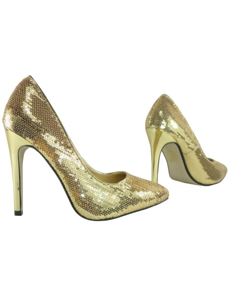 Zelta stiletto kurpes dāmu apavi - 3